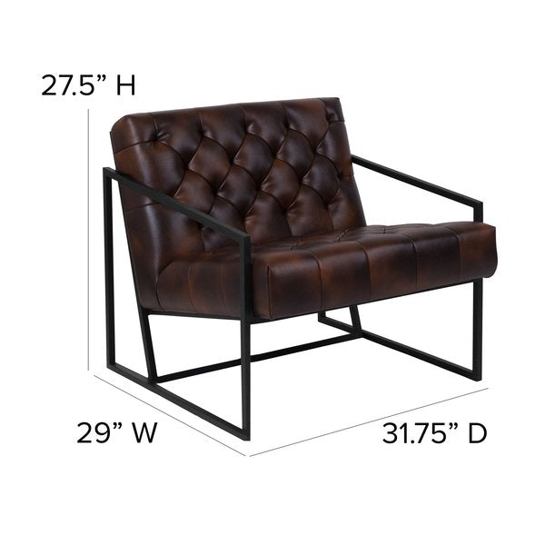 Bomber Jacket Accent Chair, 29 W 31-3/4