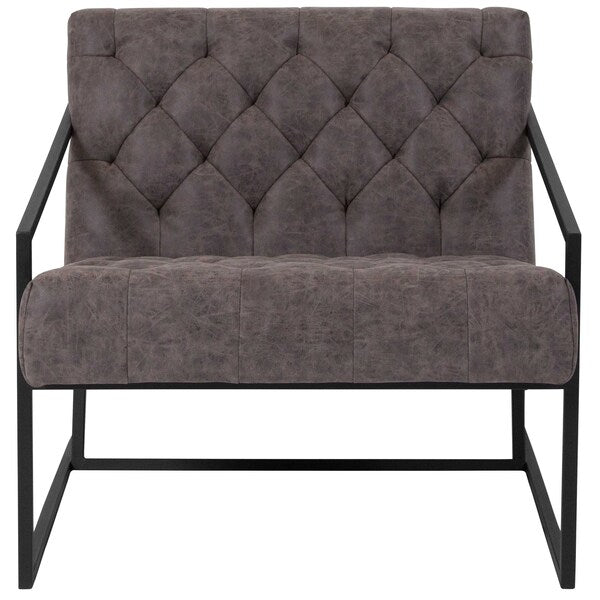 Retro Gray Lounge Chair, 29 W 31-3/4