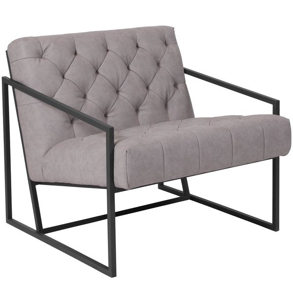 Retro Light Gray Lounge Chair, 29 W 31-3/4