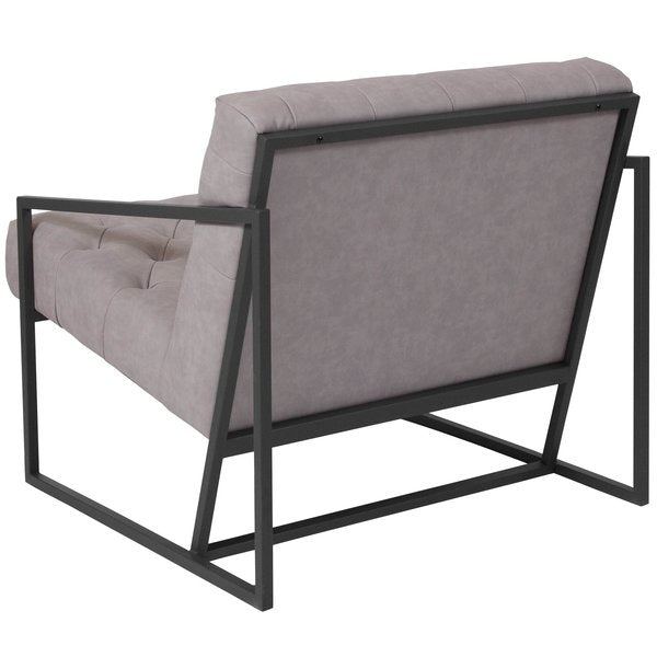 Retro Light Gray Lounge Chair, 29 W 31-3/4