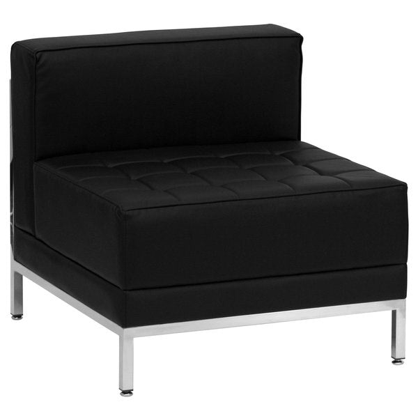 5 pcs. Black Leather Reception Set, Imagination Series, Number of Compartments: 7