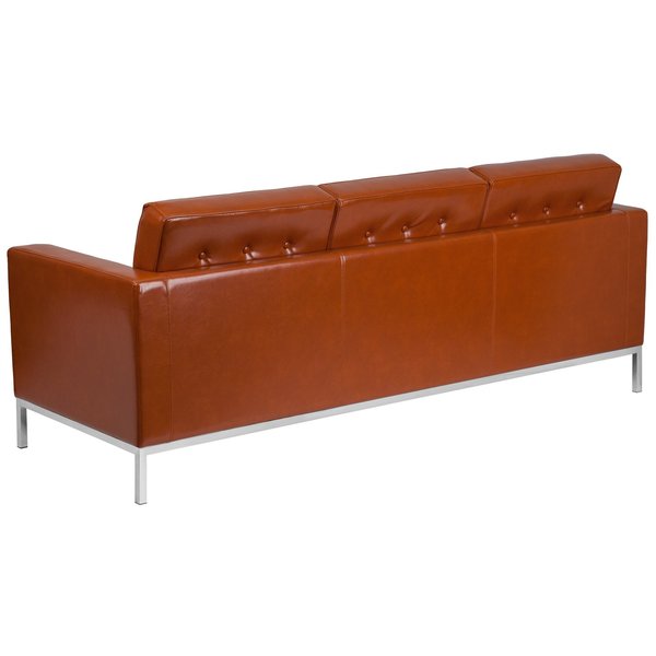 Cognac Leather Sofa, Lacey Series, 31