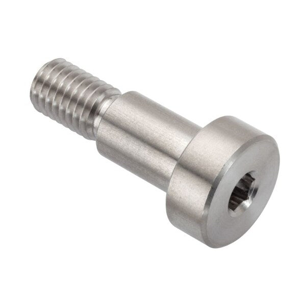 Shoulder Screw, 6g Thr Sz, 16mm Thr Lg, 18 mm Shoulder Lg, 18-8 Stainless Steel