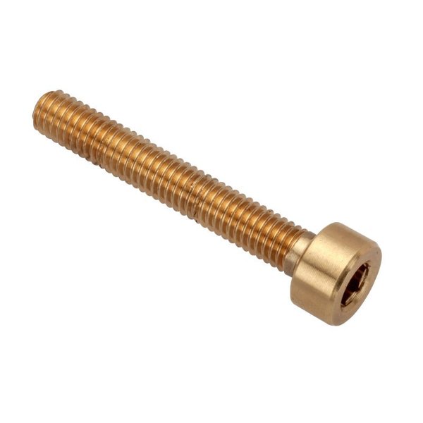 M4 Socket Head Cap Screw, Plain Brass, 8 mm Length