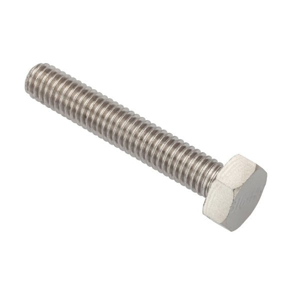 M4 Hex Head Cap Screw, Plain 316 Stainless Steel, 30 mm L