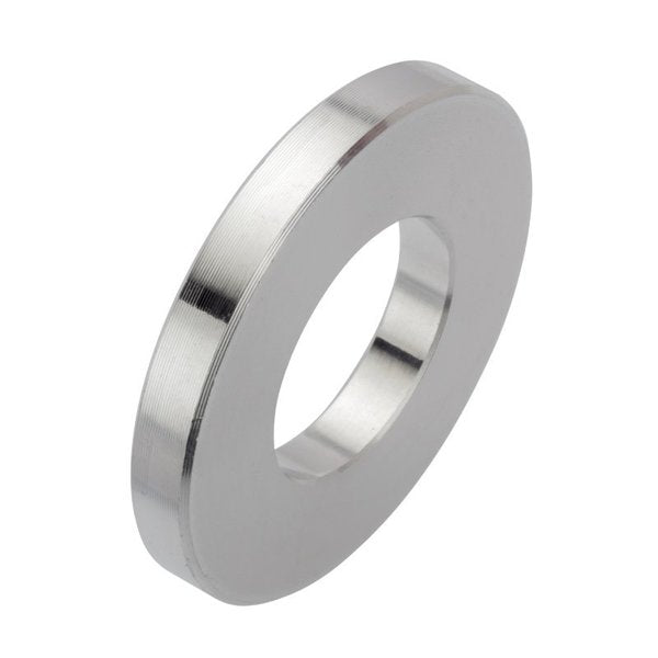Round Spacer, 3/4 Screw Size, Plain Aluminum, 3/16 Overall Lg, 3/4 in Inside Dia