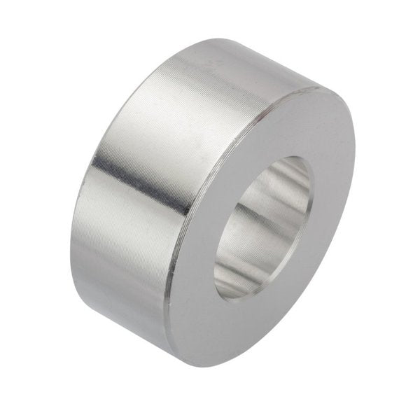 Round Spacer, 3/4 Screw Size, Plain Aluminum, 5/8 Overall Lg, 3/4 in Inside Dia