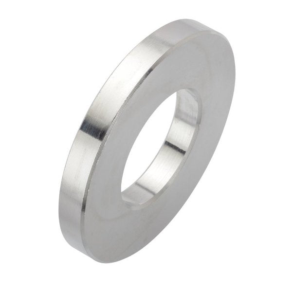 Round Spacer, 1 Screw Size, Plain Aluminum, 1/4 Overall Lg, 1 in Inside Dia