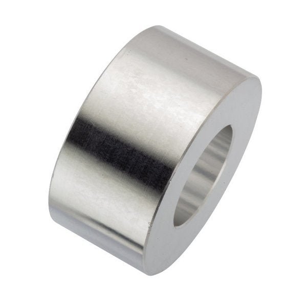 Round Spacer, 1 Screw Size, Plain Aluminum, 1 Overall Lg, 1 in Inside Dia