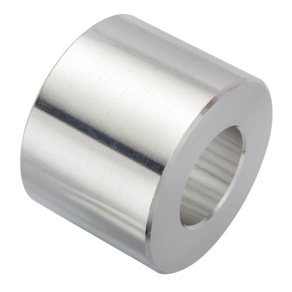 Round Spacer, 1 Screw Size, Plain Aluminum, 1-1/2 Overall Lg, 1 in Inside Dia