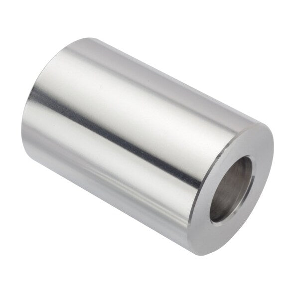 Round Spacer, 1 Screw Size, Plain Aluminum, 3 Overall Lg, 1 in Inside Dia