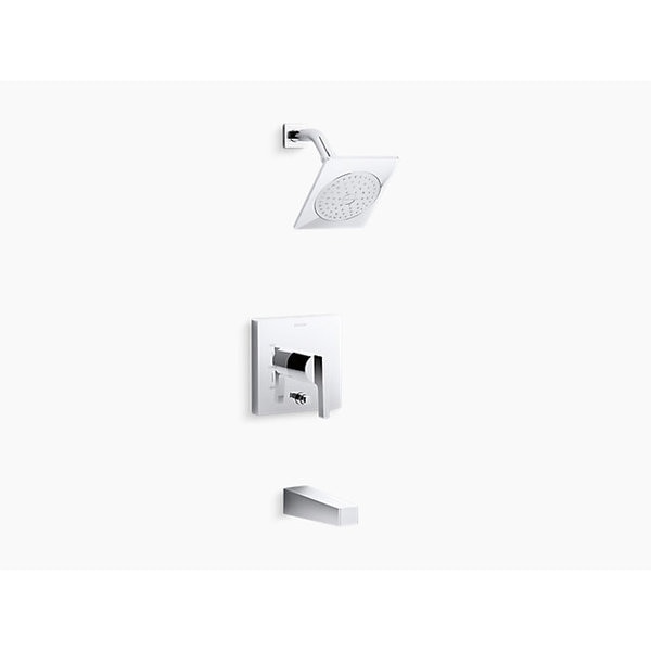 Tub Shower Trim, Polished Chrome, Wall