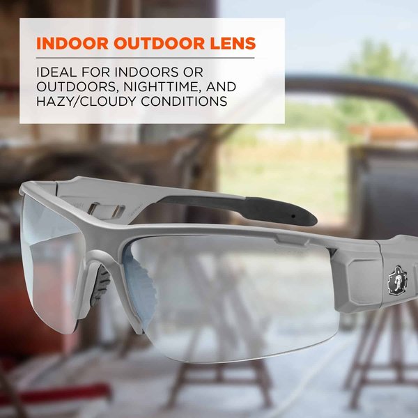 Safety Glasses, Traditional I/O PC Decenter Lens, Scratch-Resistant