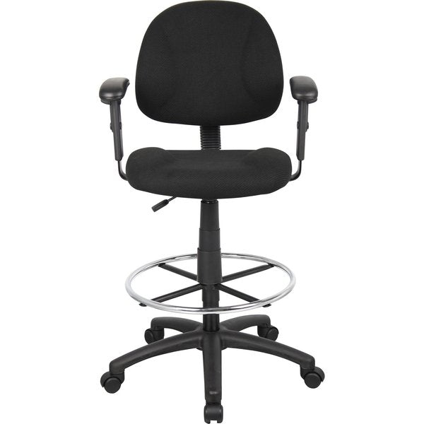 Drafting Stool (B315-Bk) W/Footring And Adjustable Arms