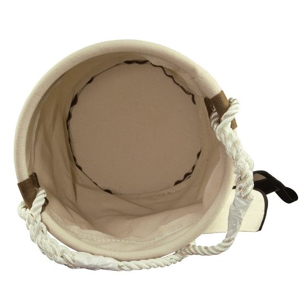 Leather Bottom Bucket with Top, #1 Canvas, 17