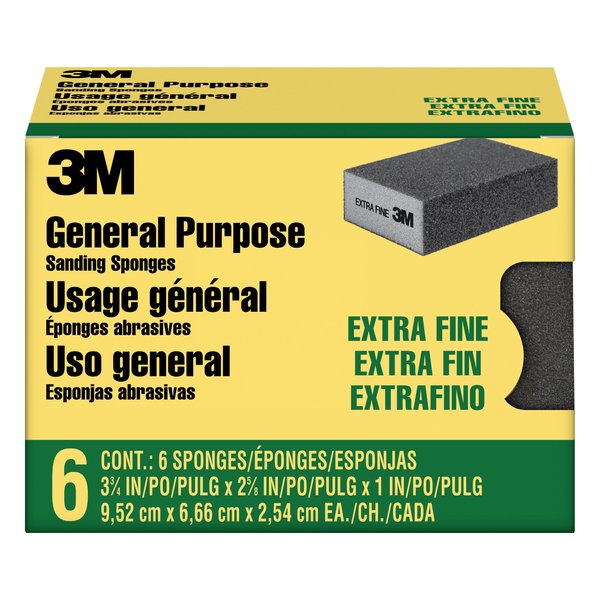Sndg Sponge CP000-6P-CC, Extra Fine, 3, PK4