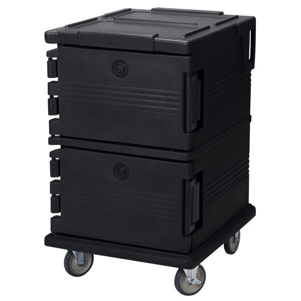 Food Transport Cart, Side-Load, Black