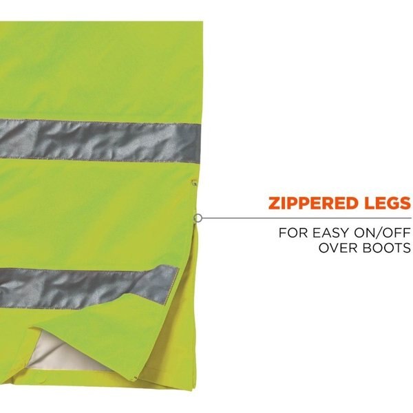 Rain Pants, Breathable, Hi-Vis Lime, S