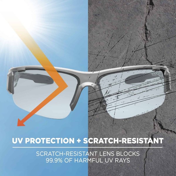Safety Glasses, Traditional I/O PC Decenter Lens, Scratch-Resistant