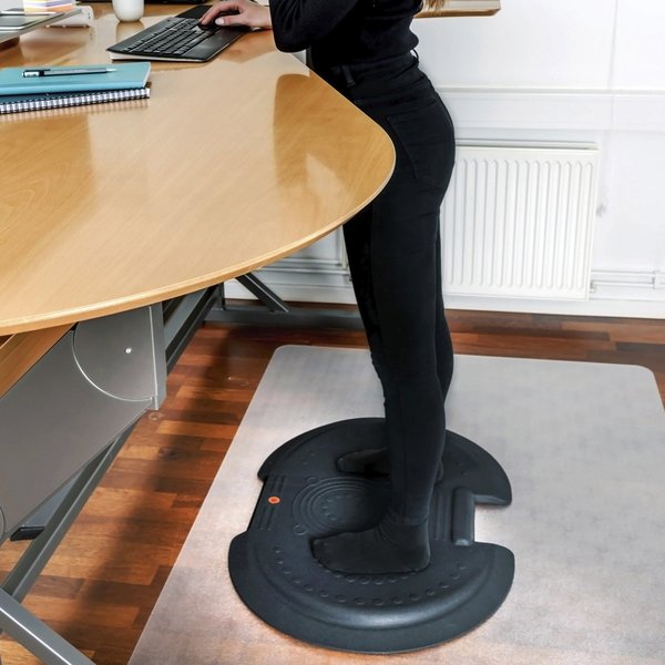 Anti-Fatigue Mat, Black, 36 in L x 26 in W, Polyurethane with fine polyester cover, 2 in Thick