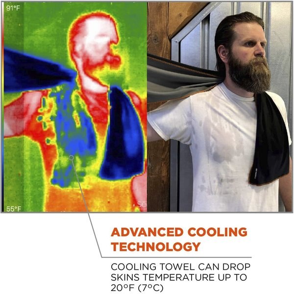 Cooling Towel, Lime, 40-7/8inL x 9-3/4inW