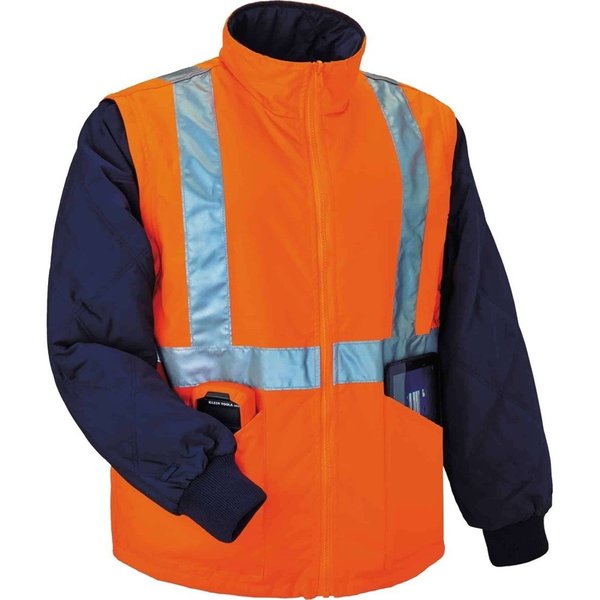 5XL Insulated Hooded Jacket, Orange