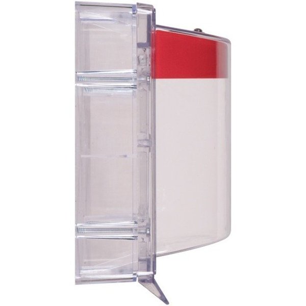 Pull Statioin Guard, Polycarbonate, Surface Mount, Clear, 5 3/16 in Depth, 6 13/16 in Width