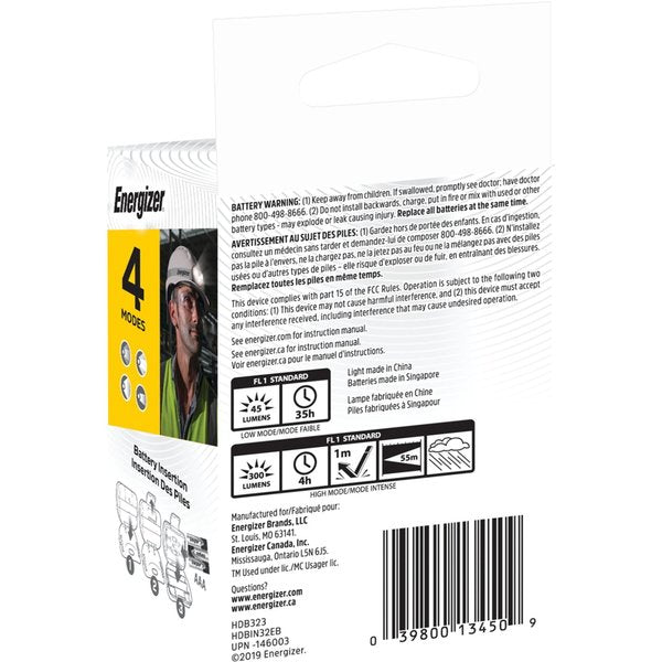 ENERGIZER 150 Lumens, LED Red Headlamp