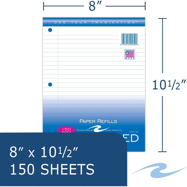 Case of Loose Leaf Paper, 150 Sheets/Pack, 8