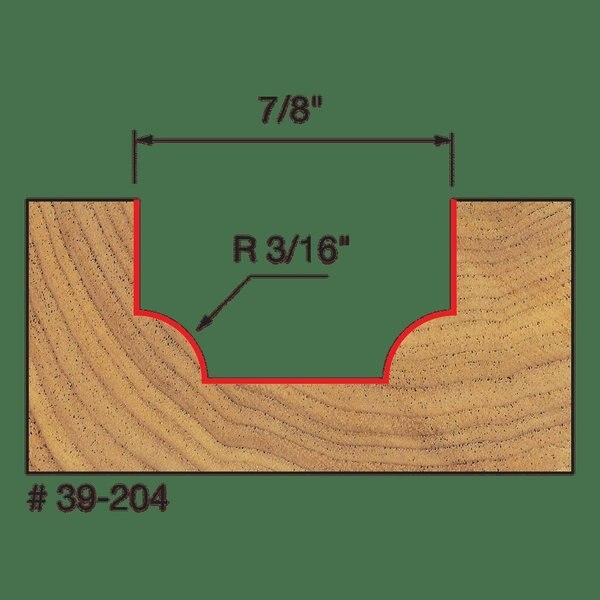 Radius Ovolo Bit, 3/16