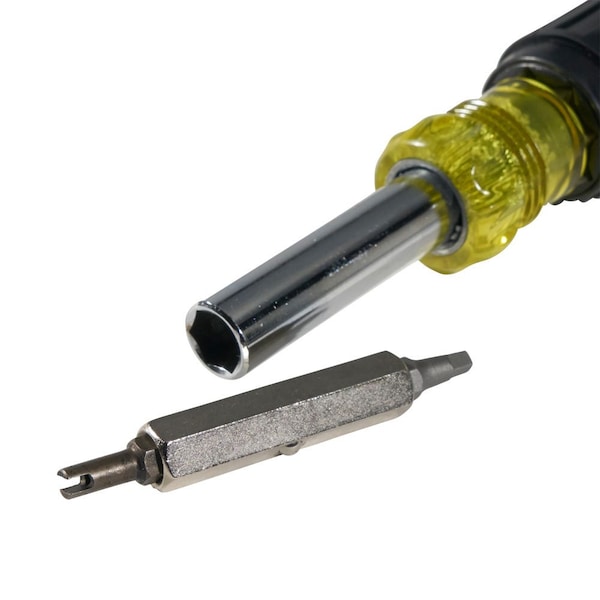 Phillips, Slotted, Square, Schrader Valve Insertion, Core Removal Bit 7 3/4 in, , Num. of pieces:7