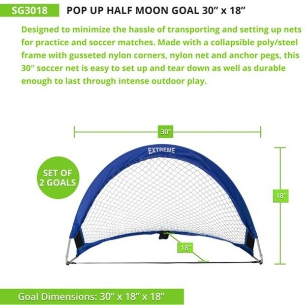 Extreme Soccer Port, 30w/Pop-Up Goal, PR
