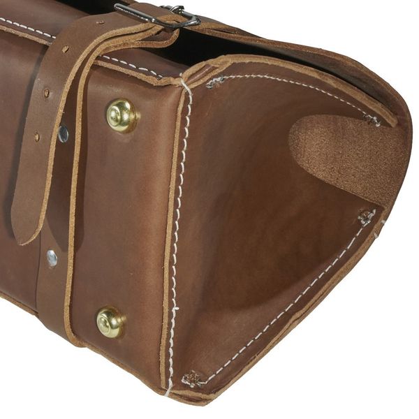 Wide-Mouth Tool Bag, Extra Heavy Duty Leather, 1 Pockets, Brown