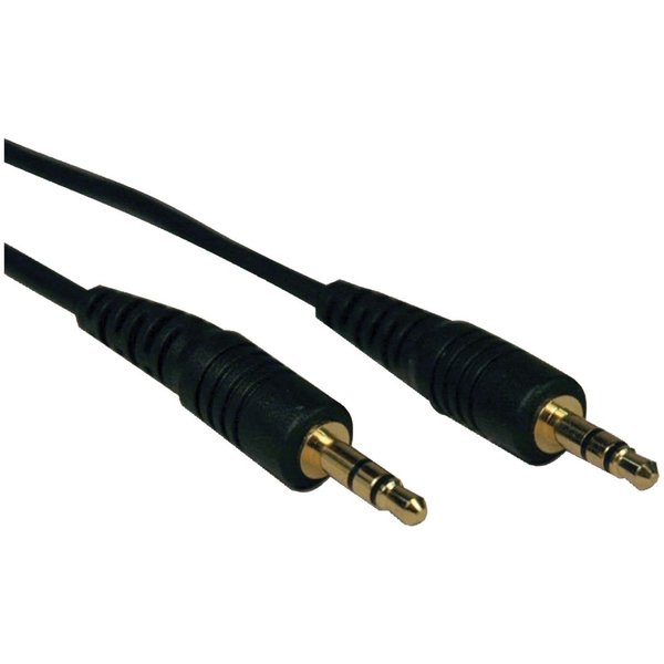 Audio Cable, Mini Stereo, 3.5mm, M/M, 25ft