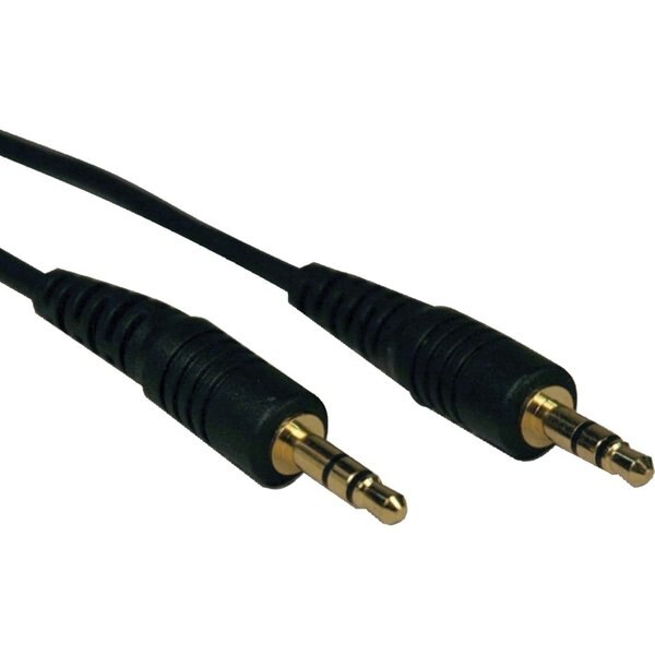 Audio Cable, Mini Stereo, 3.5mm, M/M, 50ft