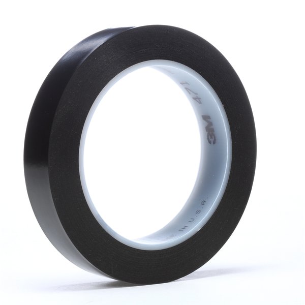 VnylTpe471Blck, 3/4nx36yd5.2ml, PK48