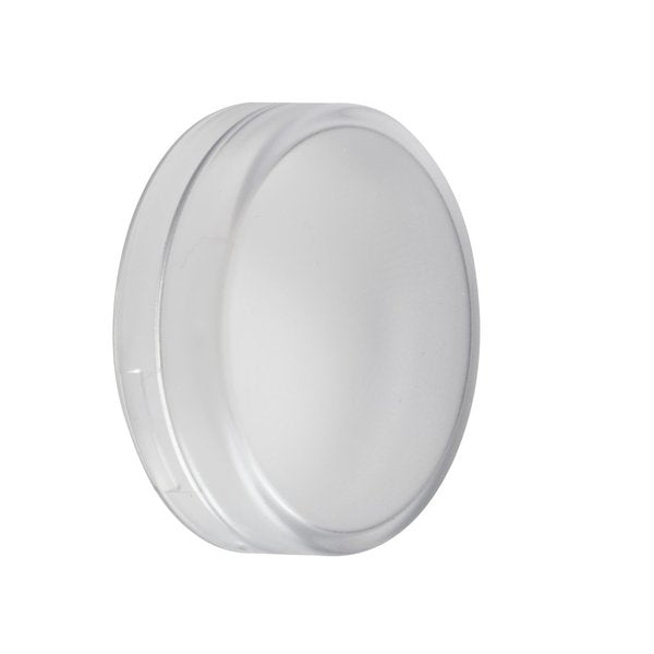 Clear plain lens for circular pilot ligh