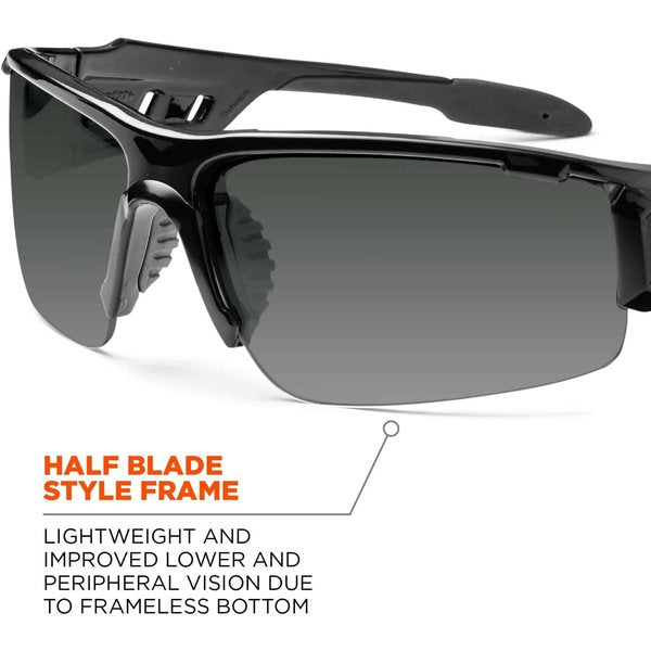 Polarized Safety Glasses, Traditional Smoke Polycarbonate Lens, Scratch-Resistant