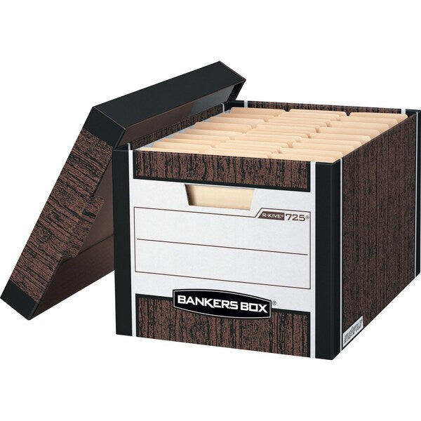 Banker Box, Ltr/Lgl, Woodgrain, PK12