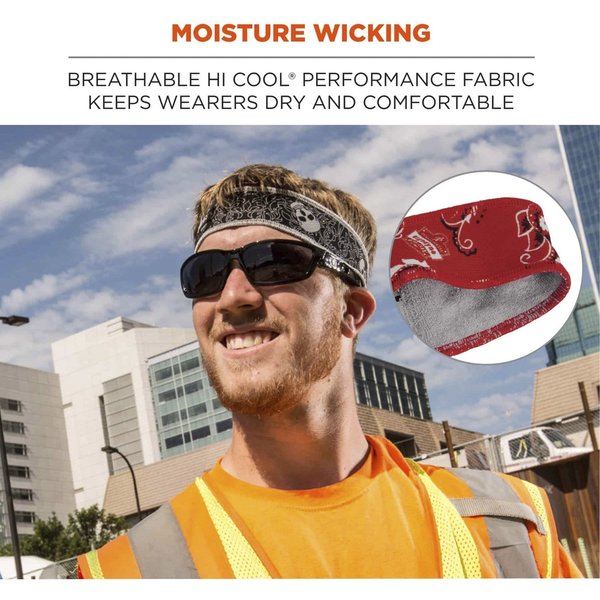 Headband, Red, One Size, Terrycloth