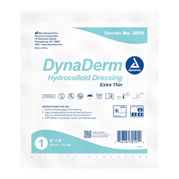 DynaDerm Hydrocolloid Dressing-X, PK60