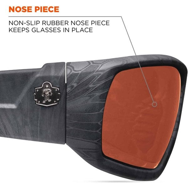 Polarized Safety Glasses, Traditional Copper PC Decenter Lens, Scratch-Resistant