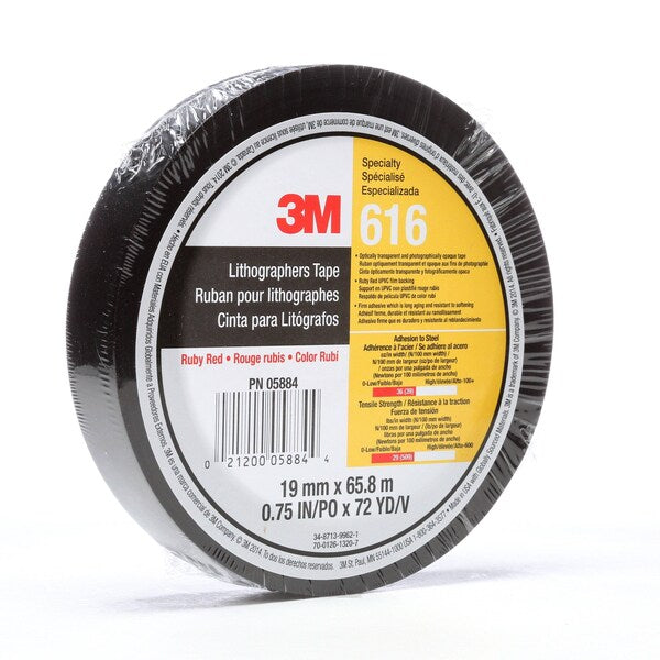 Lithographers Tape, UPVC, 25.4mm W, PK36
