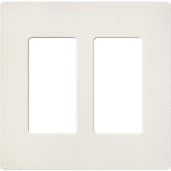 Designer Wall Plates, Number of Gangs: 2 Thermoset, Satin Finish, Biscuit