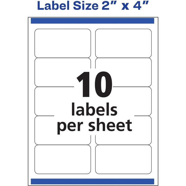 AveryÂ® Repositionable Shipping Labels for Laser Printers 55163, 2