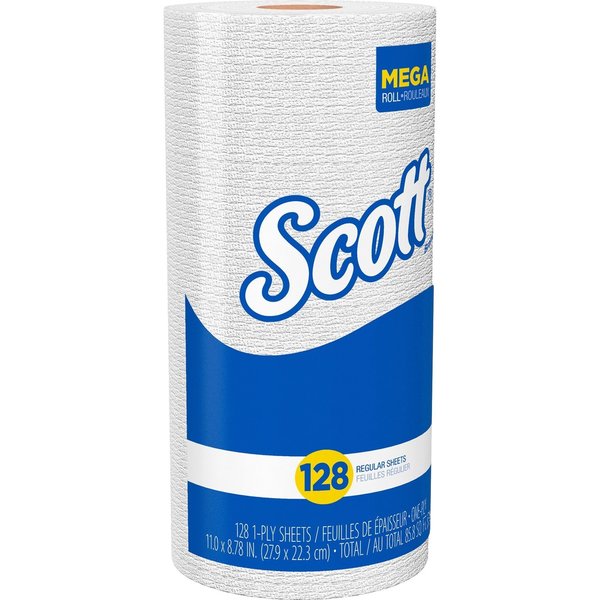 Perforated Paper Towel, 1 Ply, 128 Sheets, White, 20 PK