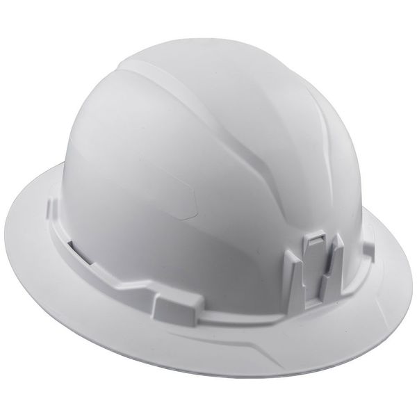 Hard Hat, Non-Vented, Full Brim Style, White