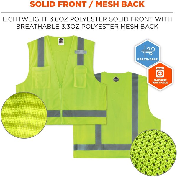 Economy Surveyors Vest, Lime, S/M