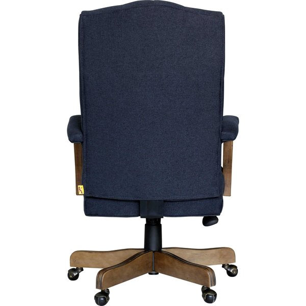 Executive Chair, Fixed, Denim Blue