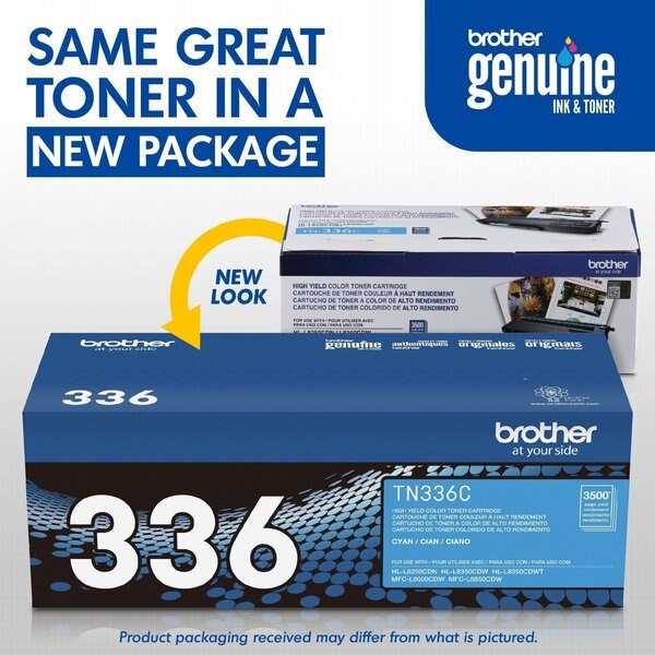 Toner For TN336C, Cyan, 3.5K Pages